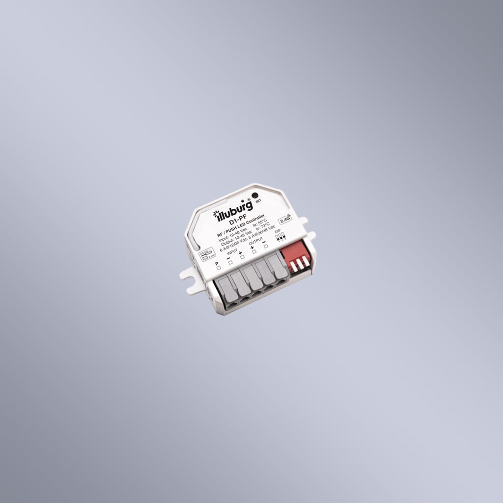 LED Dimmer 2.4GHz/PUSH for Single Color LED Strips 12–48V, IP20